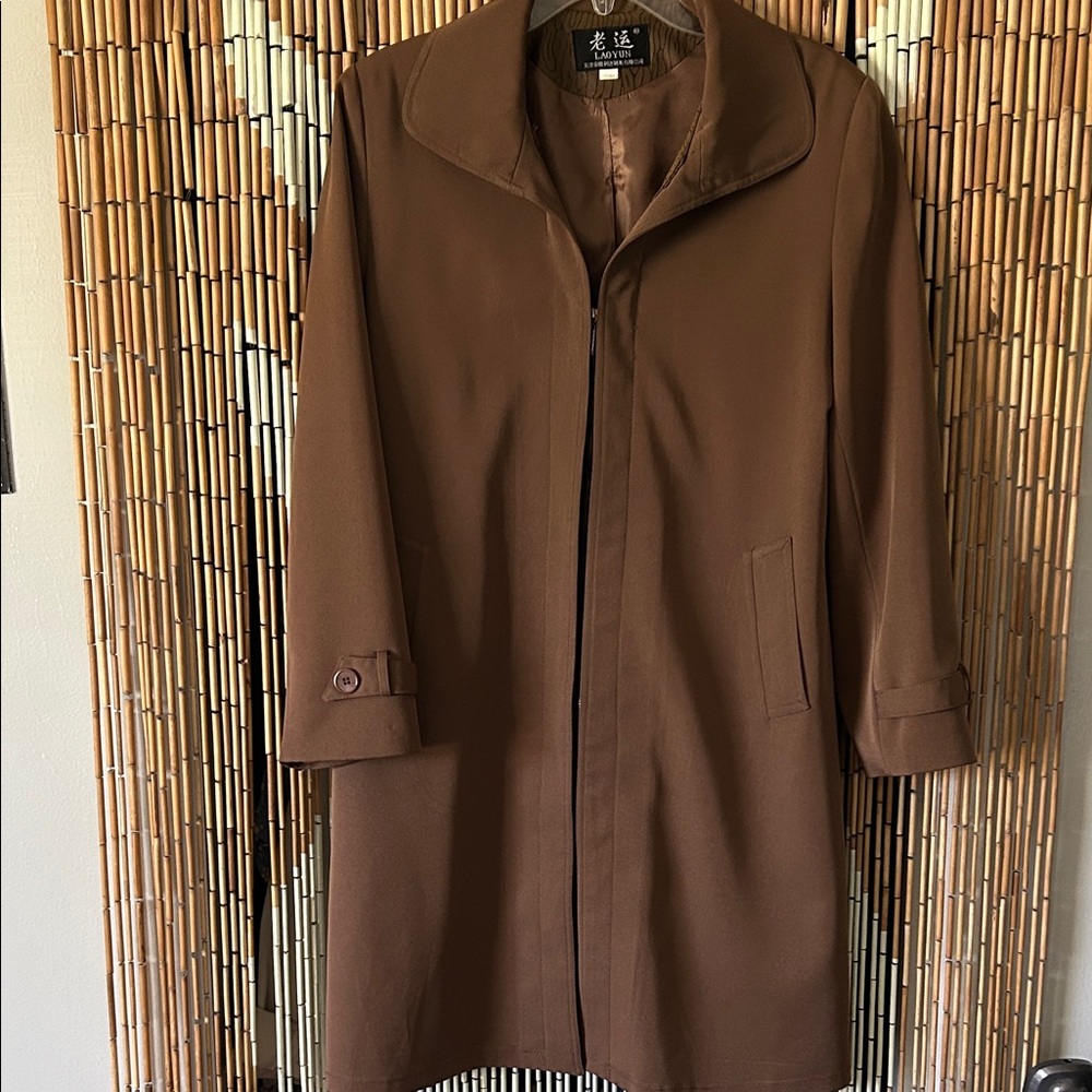 Women/Men unisex Brown Coat